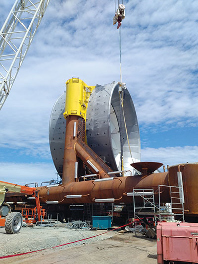 Photo 4. The turbine subsea base before it was filled with concrete.
