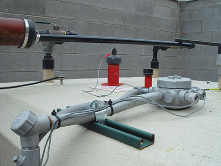 Photo 5. Instrinsically safe circuits installed using cable for level and leak sensors.