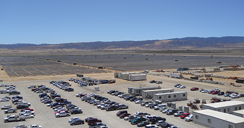 Photo 15. Contractor/owner needs to plan for office space, material laydown area, and parking for the hundreds of construction personnel.
